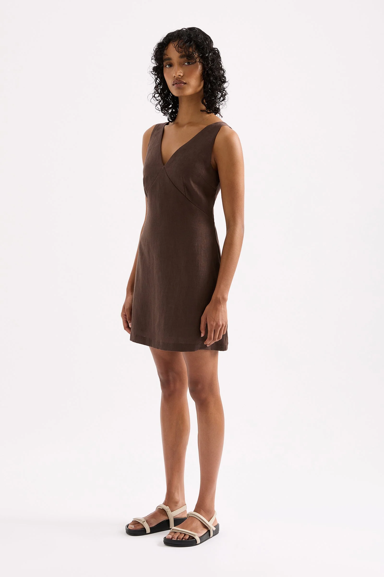 BLAIR LINEN MINI DRESS - Image 3