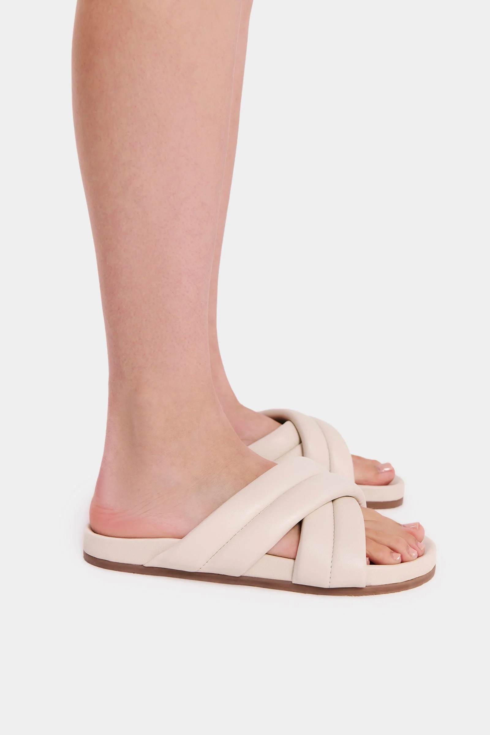 CROSSOVER LEATHER SLIDE - Image 3