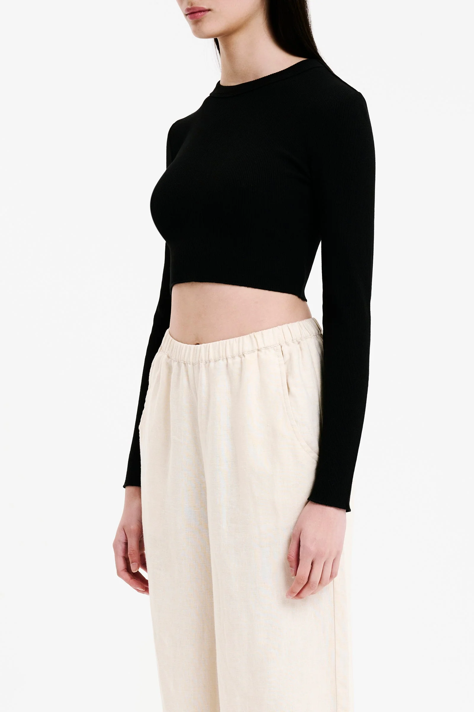 ESSENTIAL LS WAFFLE TEE - Image 3