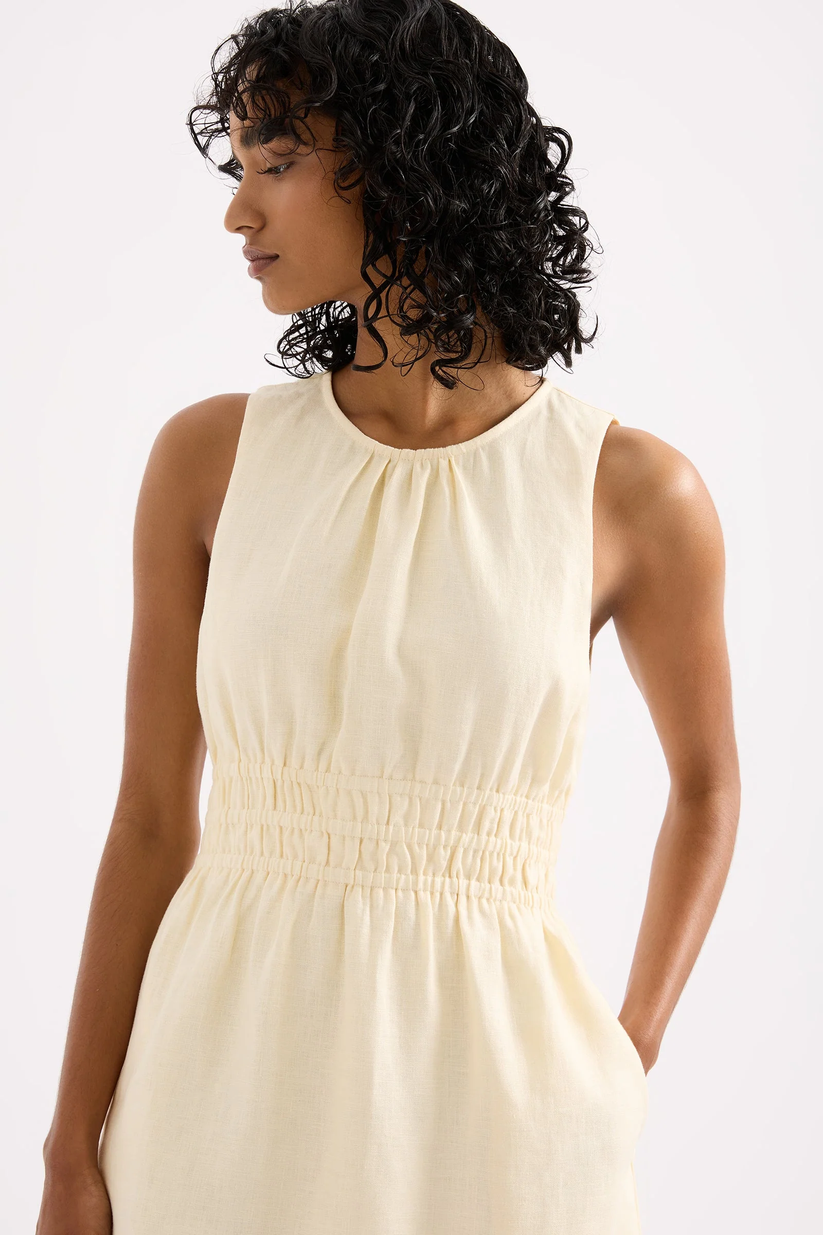 JAXSON LINEN MINI DRESS - Image 9