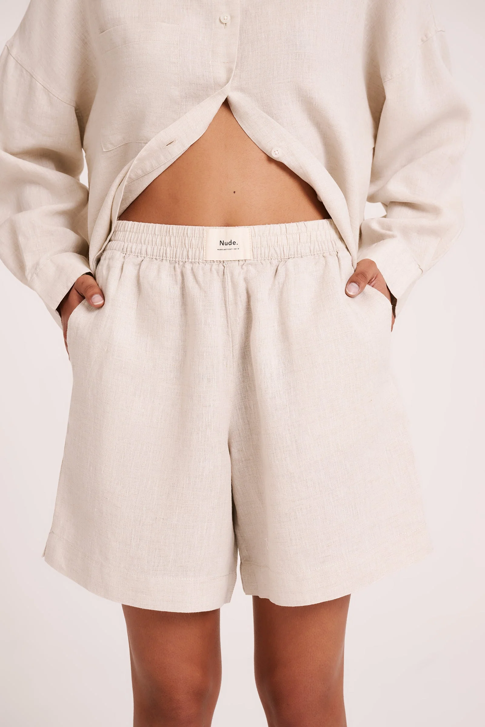 LOUNGE HERITAGE LINEN SHORT - Image 4