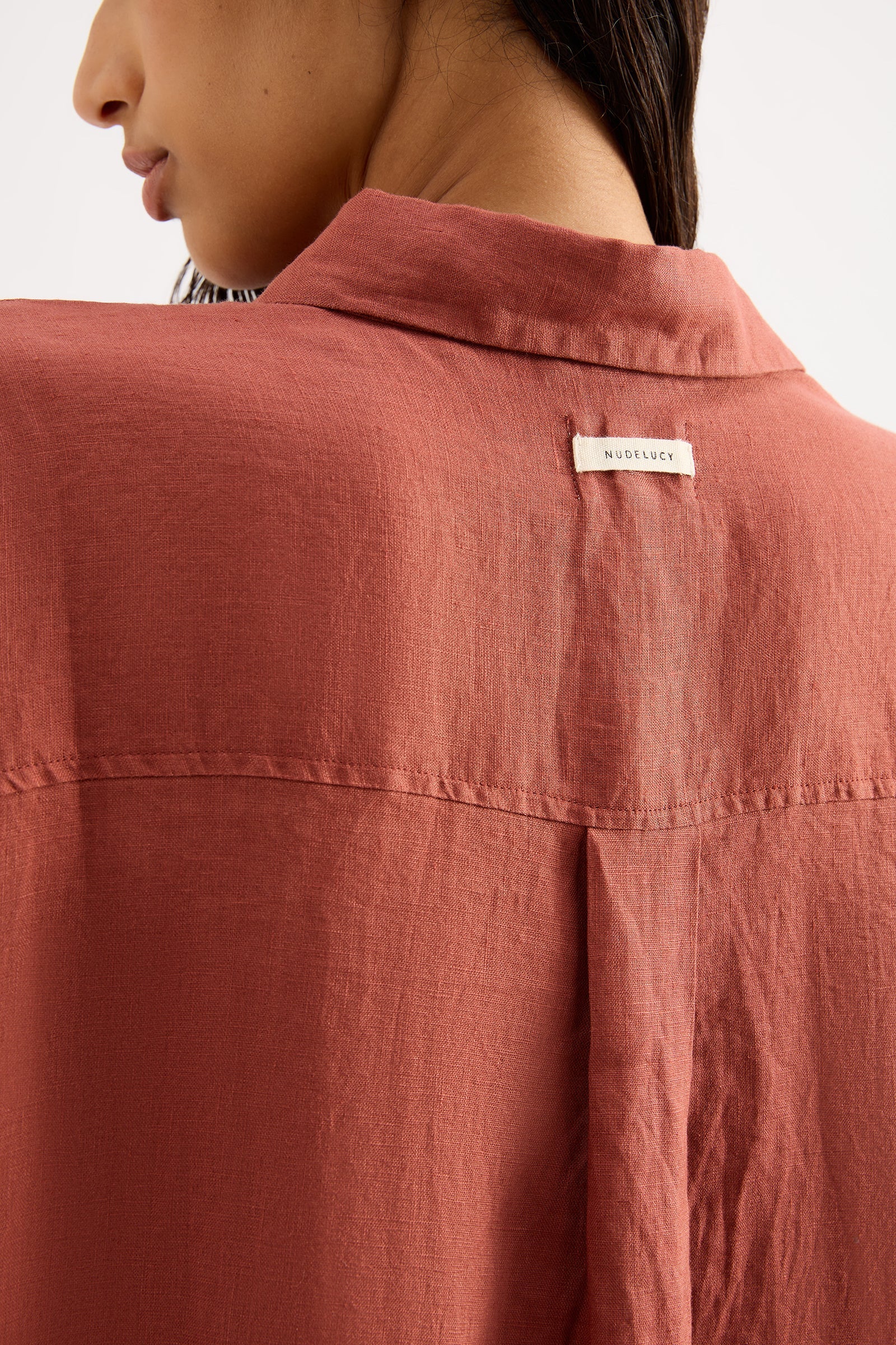 LOUNGE LINEN LONGLINE SHIRT - Image 6