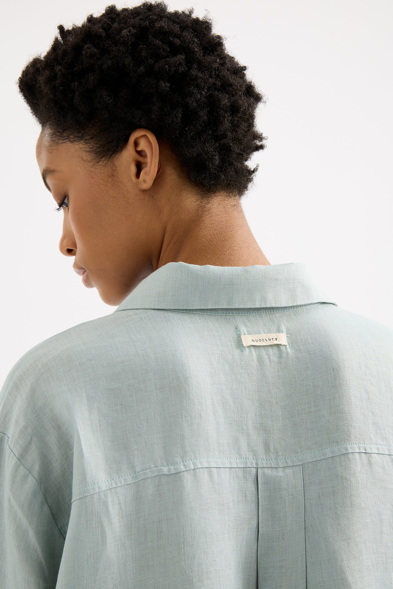 LOUNGE LINEN LONGLINE SHIRT - Image 5