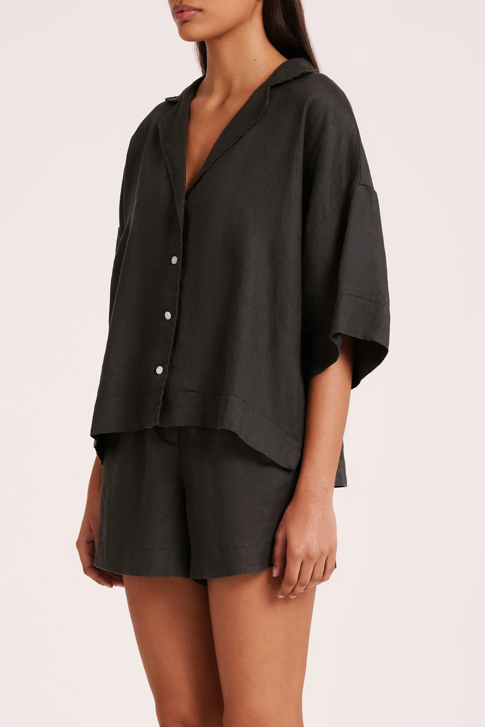LOUNGE LINEN SHIRT - Image 3