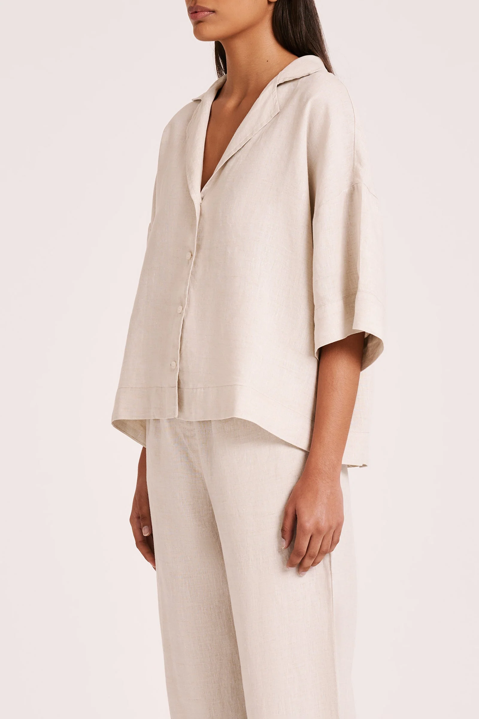 LOUNGE LINEN SHIRT - Image 3