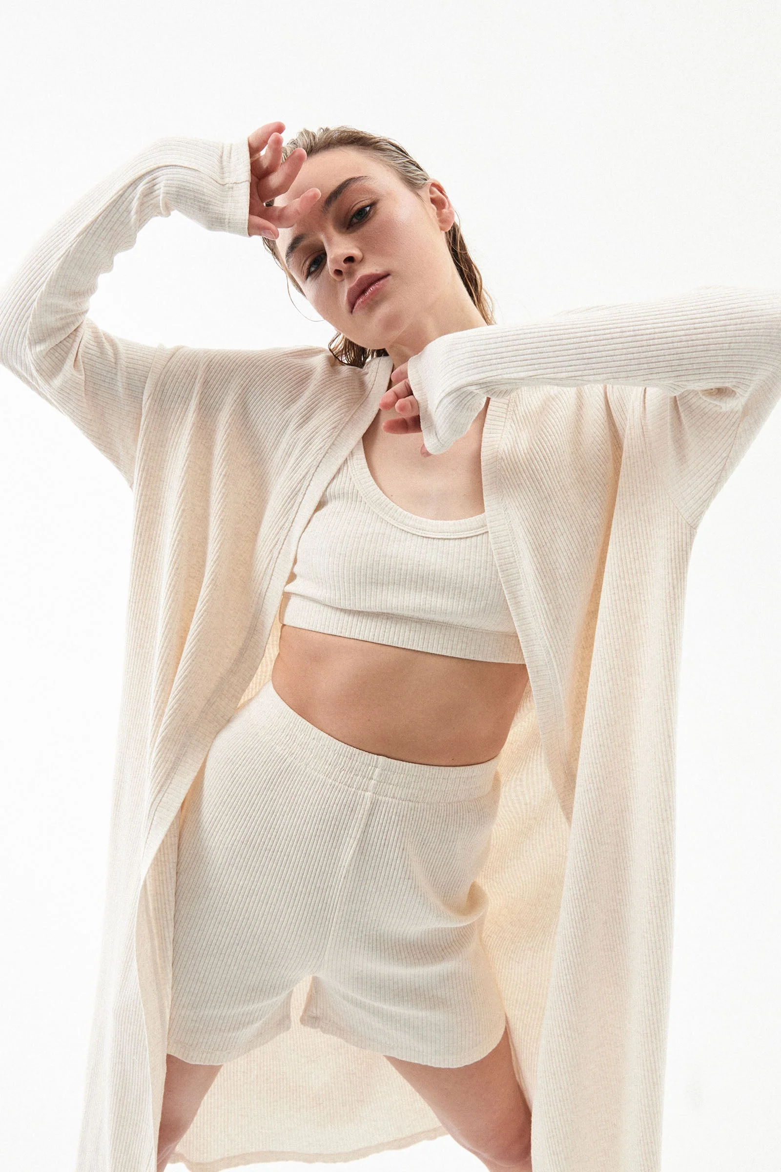 LOUNGE RIBBED LONGLINE SHORT - Image 6