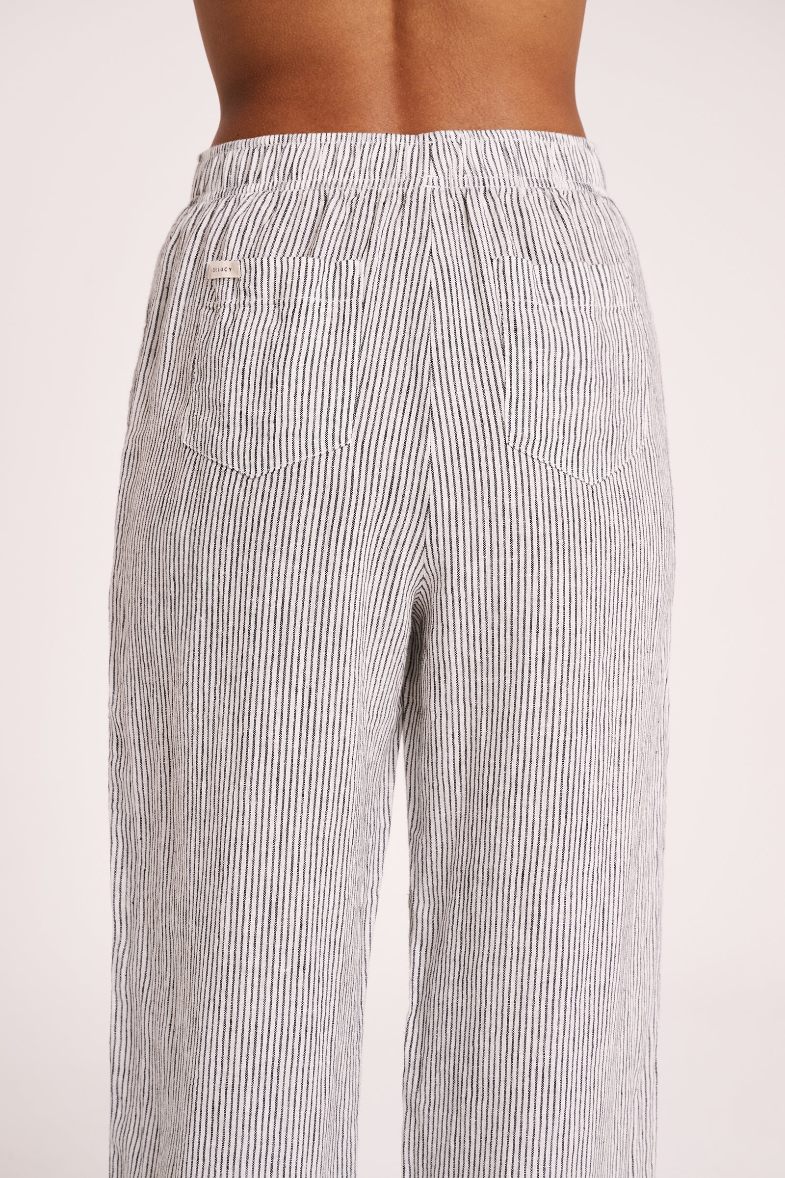 LOUNGE STRIPE LINEN PANT - Image 6