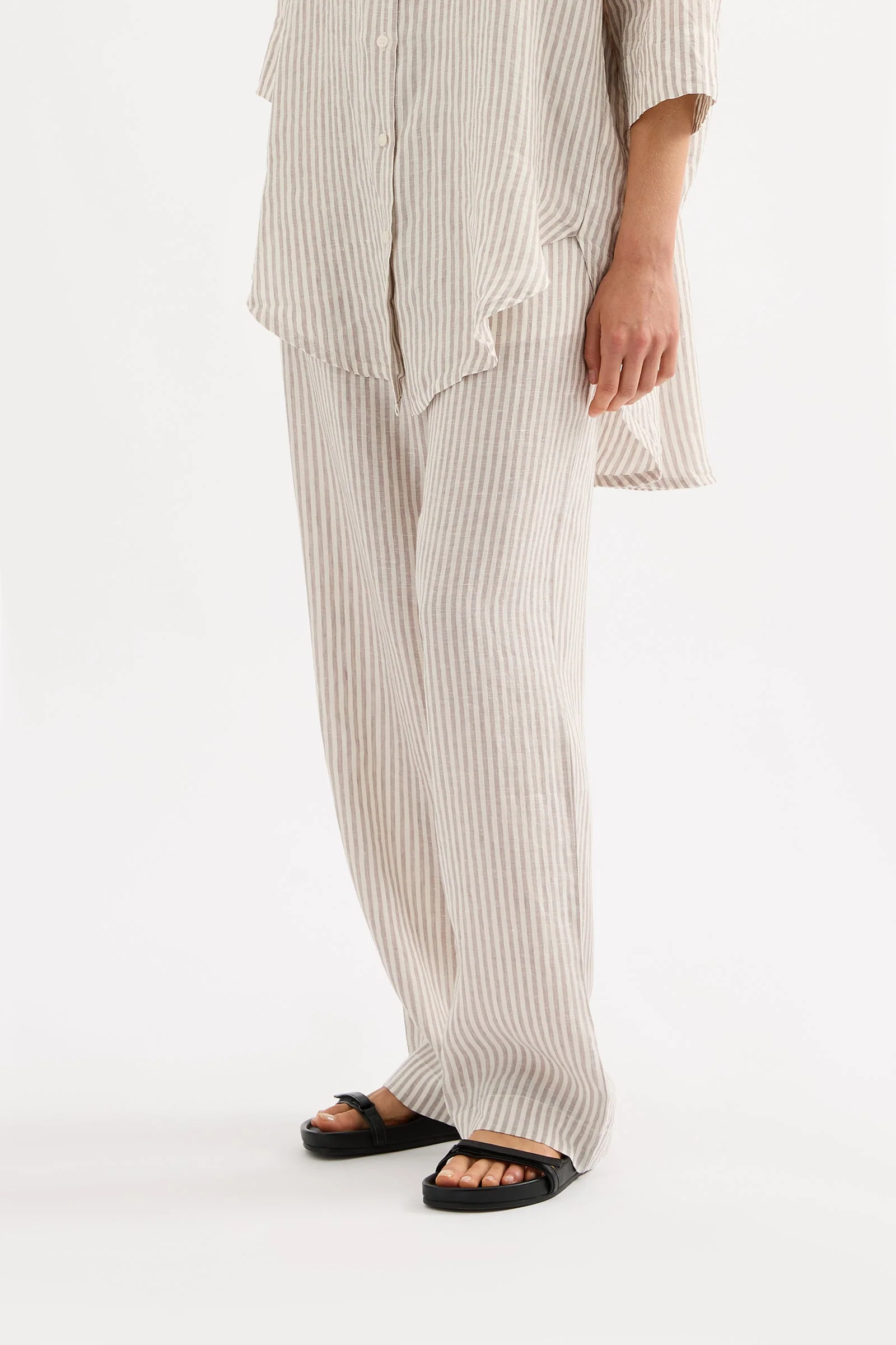 LOUNGE STRIPE LINEN PANT - Image 4