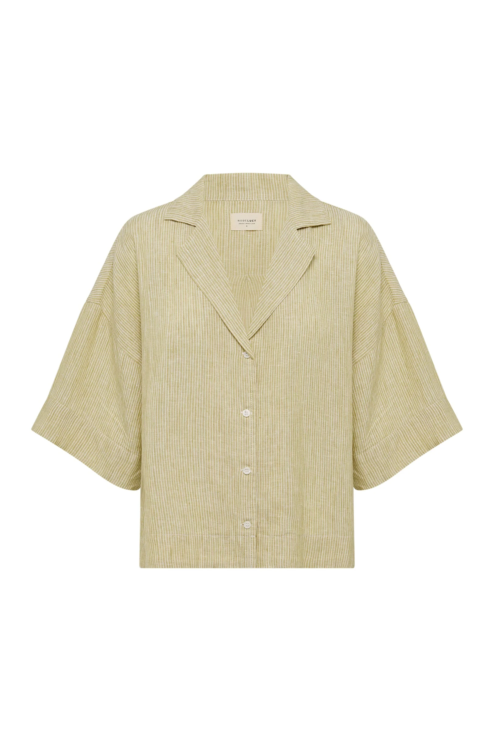 LOUNGE STRIPE LINEN SHIRT - Image 7