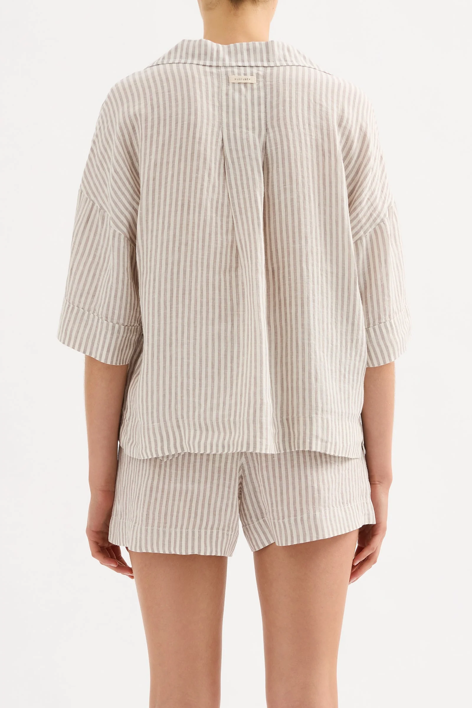 LOUNGE STRIPE LINEN SHIRT - Image 4