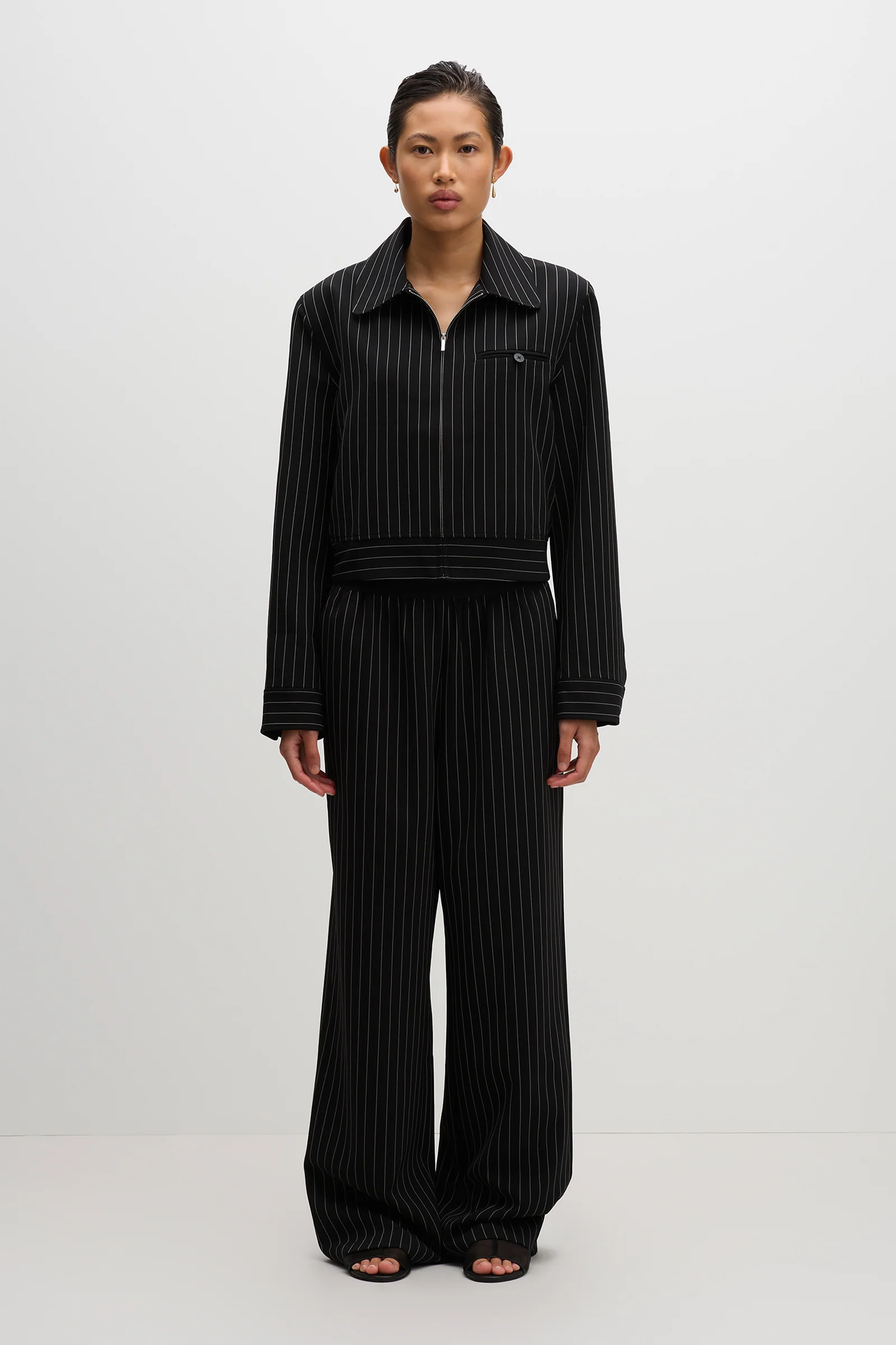 MAEVE PINSTRIPE BOMBER - Image 8