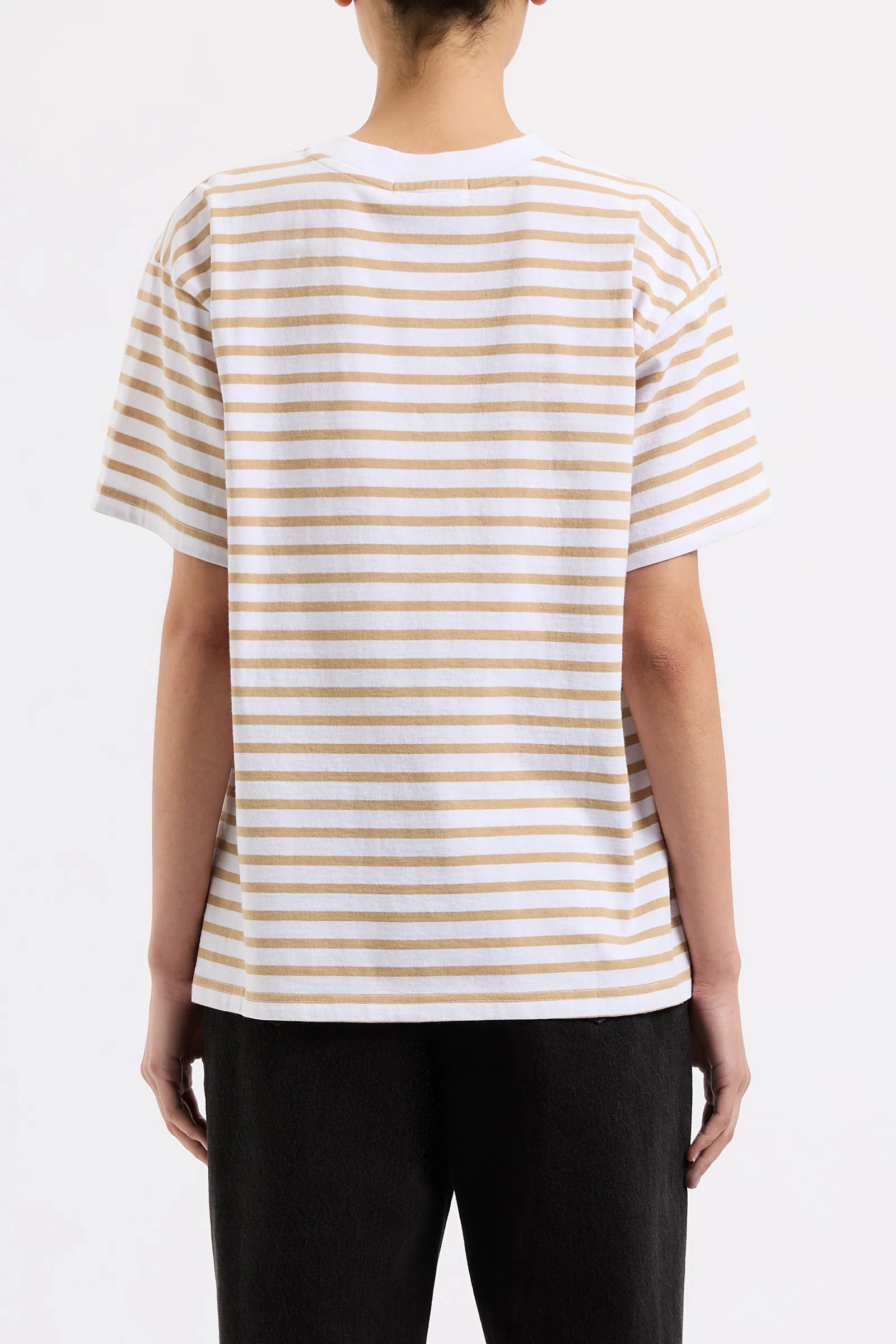 ORGANIC STRIPE BOYFRIEND TEE - Image 4