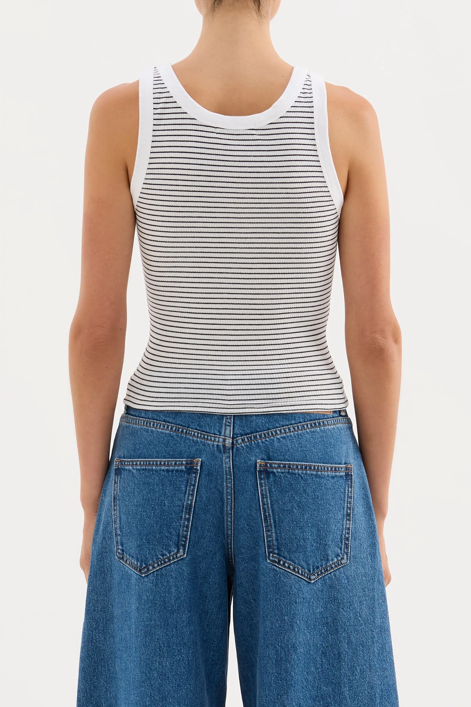 ORGANIC STRIPE RIB SINGLET - Image 4