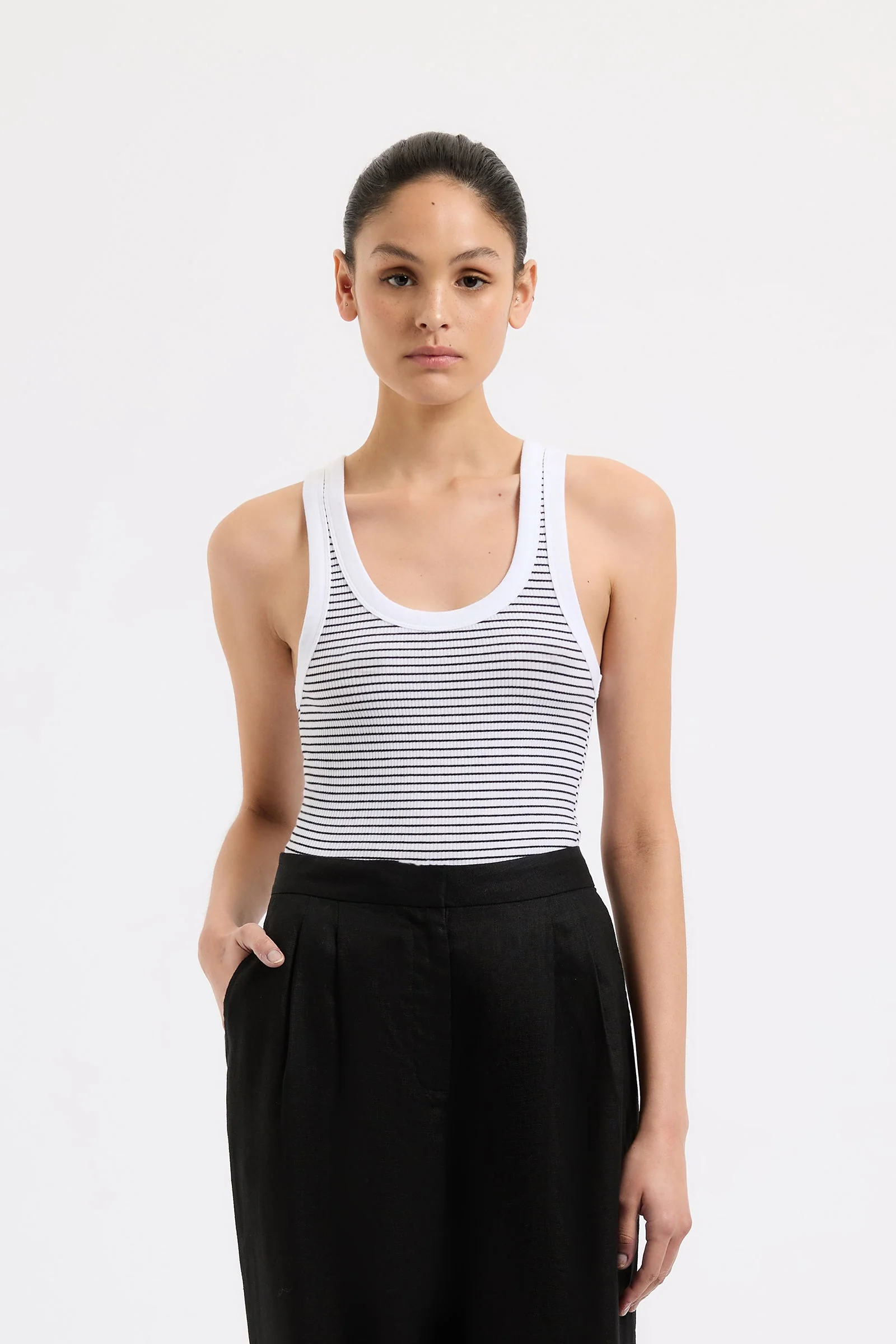 ORGANIC STRIPE RIB SINGLET - Image 7