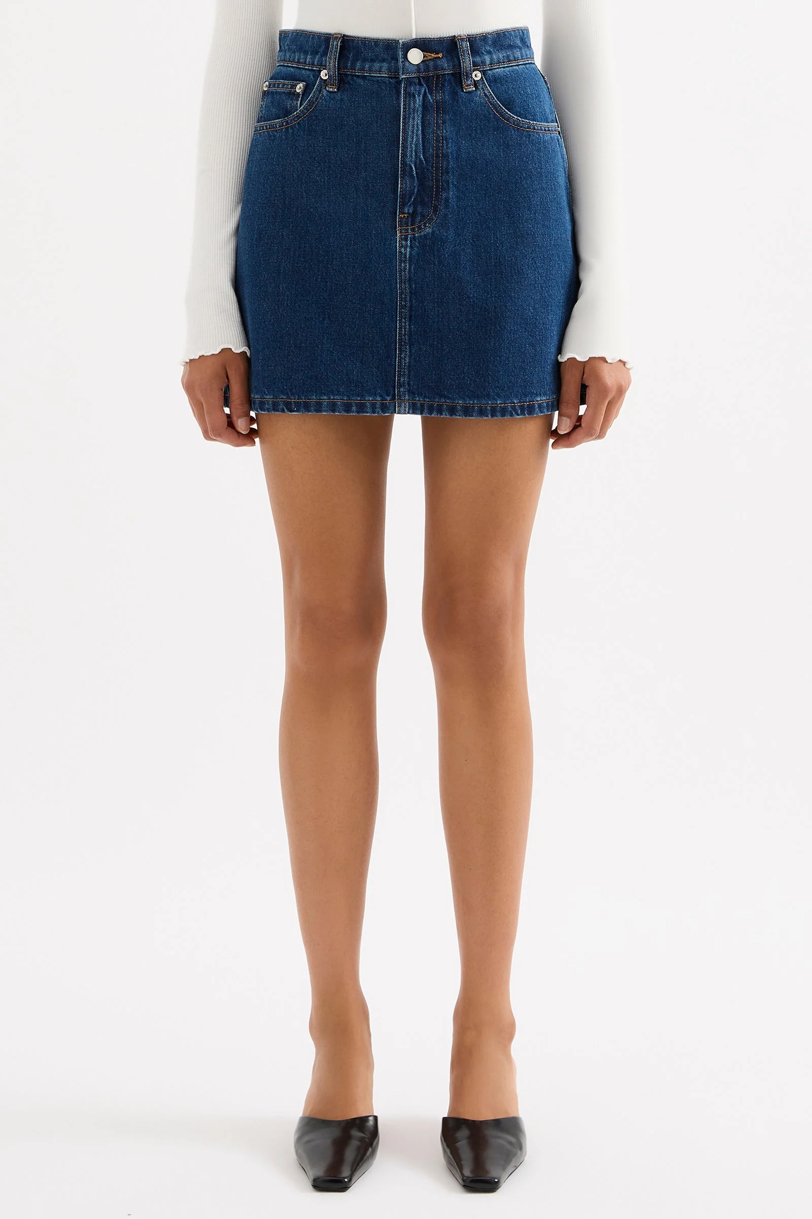 SIA DENIM MINI SKIRT - Image 8