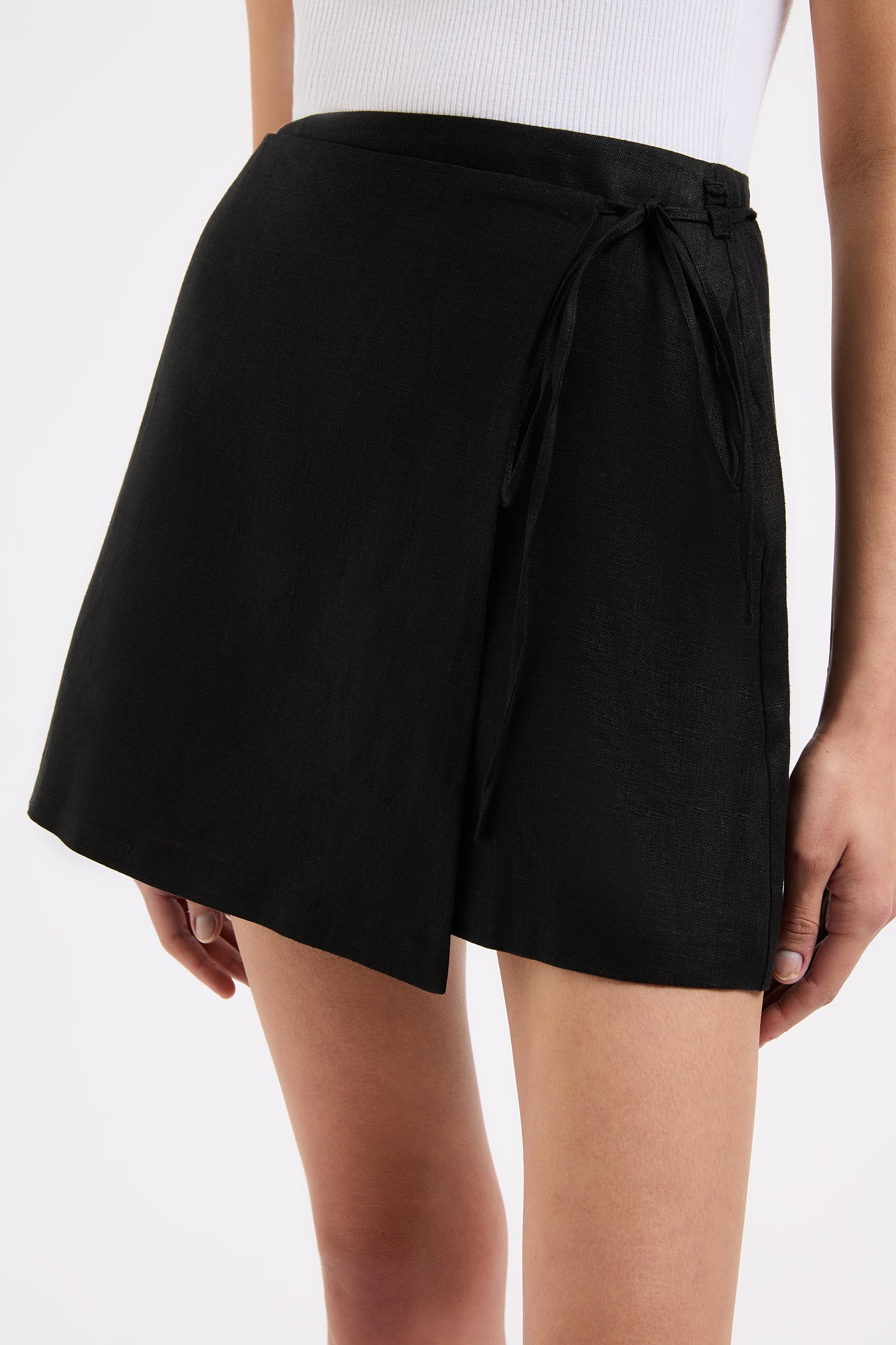 SIBYL LINEN WRAP SKIRT - Image 5