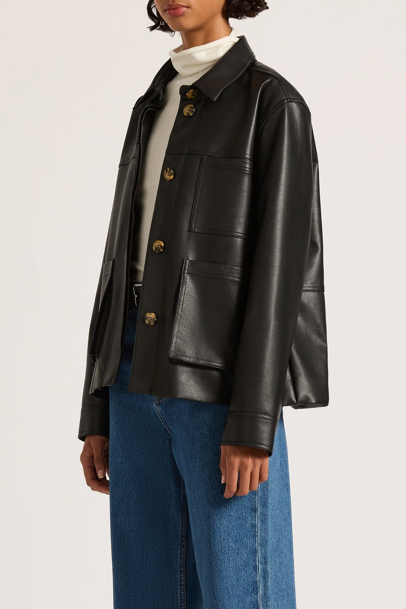 TELSEY FAUX LEATHER JACKET - Image 4