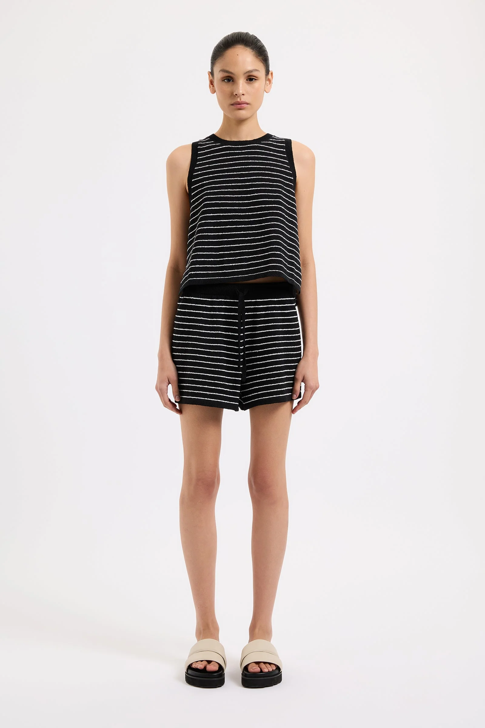 ZOSIA STRIPE KNIT SHORTS